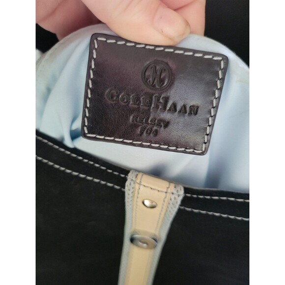 Vintage Cole Haan Black Suede and leather Backpack - Picture 8 of 12